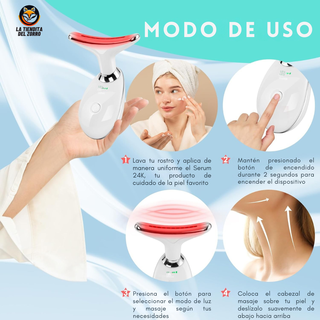 Masajeador Facial Intense Pulsed + SERUM 24K de Regalo