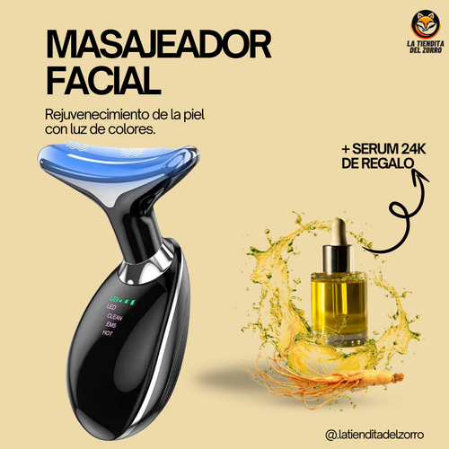 Masajeador Facial Intense Pulsed + SERUM 24K de Regalo